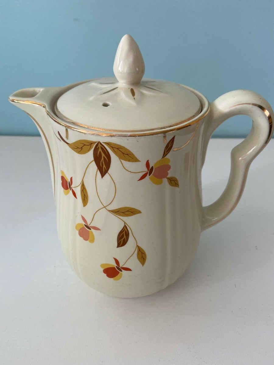 HALL CHINA JEWEL TEA AUTUMN LEAF COFFEE POT WITH LID