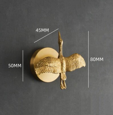 Handmade Solid Brass Animal Hook Wall Mounted Coat Clothes Gold Modern Key Hooks
