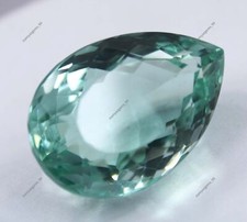 82 Ct Natural Madagascar Ocean Green Aquamarine Pear Shape Loose Gemstone