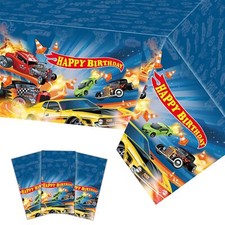 3 Pcs Hot Race Car Themed Party Tablecloth Car Wheel Birthday Party Supplies Inc