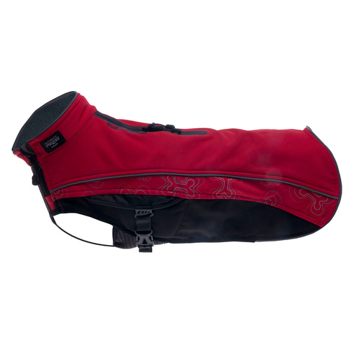 Veste Softshell MFX Pur Reproduit – Homme – Noir/Rouge – Coupe-vent, Thermique, Déperlant