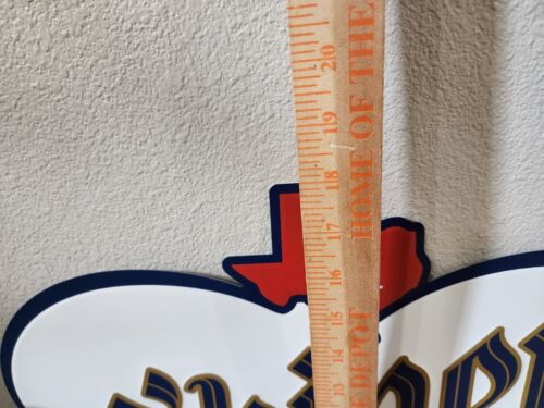 INSEGNA SHINER BOCK BEER Spoetzl Brewery TEXAS COTTONBALL Uomo Cave Bar Metallo - Foto 5 di 5