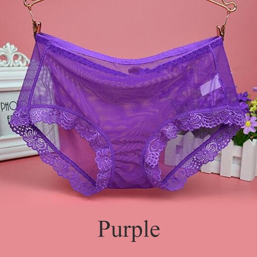 Womens Sexy Underwear See Through Lingerie Lace Mesh Briefs Panties Knickers UK - Picture 15 of 19