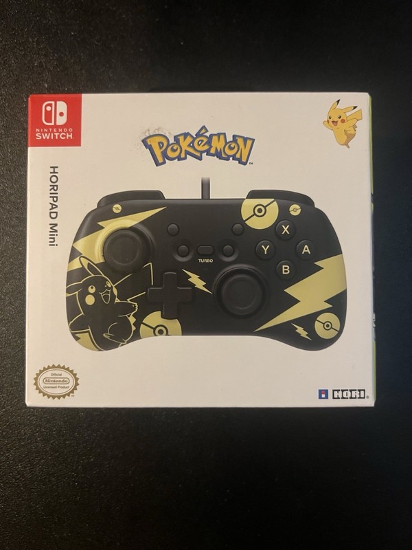 Hori HORIPAD Mini Controller for Nintendo Switch - Pokémon: Pikachu Black & Gold