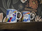 Vintage japan Set 2 Unicorn Pegasus Rainbow 80s Coffee Tea Drink Mugs Pride CUTE — photo 1