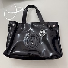 Borsa Armani Jeans In Pelle Verniciata donna