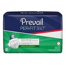 Prevail Per-fit360 Adult Brief, Size 1, Medium 26" to 48" - Pack of 16