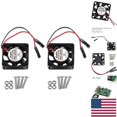 2Pcs 30x30x7mm Brushless Cooling Fans for Raspberry Pi - Quiet and Efficient