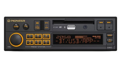 Pioneer 1-DIN Retro-Design Autoradio mit Bluetooth, DAB+, USB, AUX, RGB