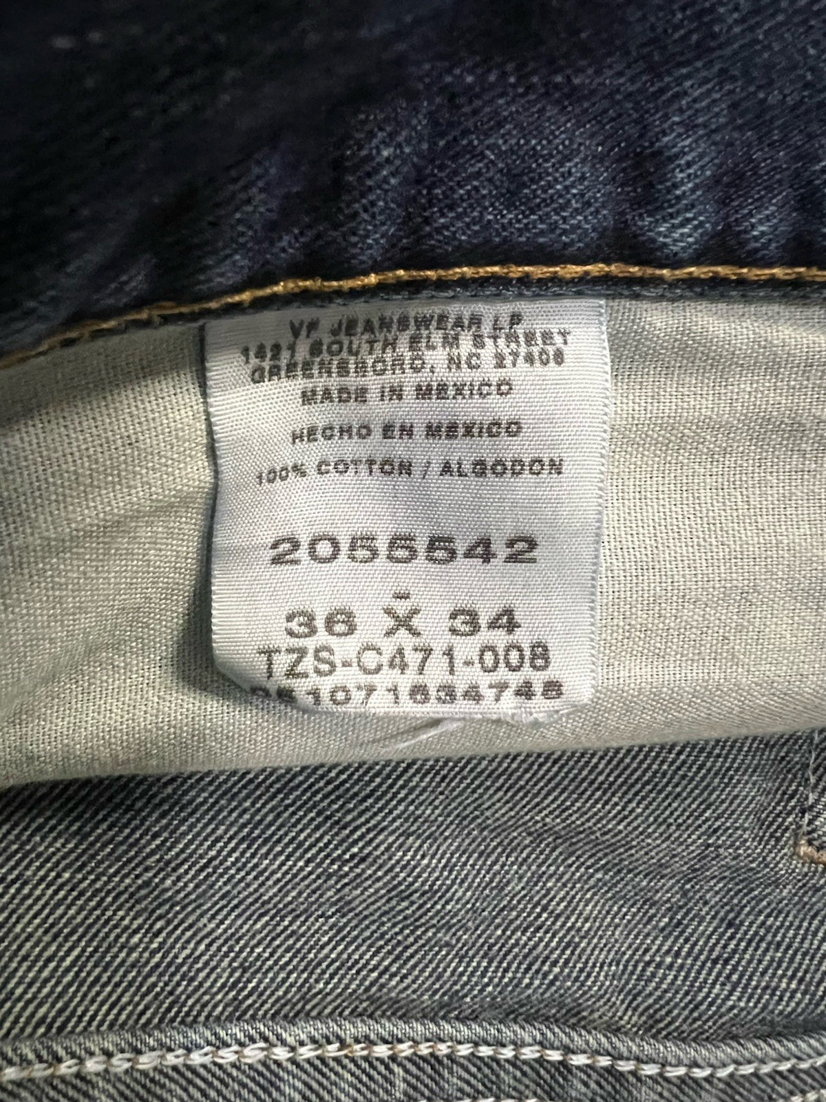 Lee Men's Relaxed Fit Jeans Size 36x34 Blue Denim Zip-Up Button Closure thumbnail 4