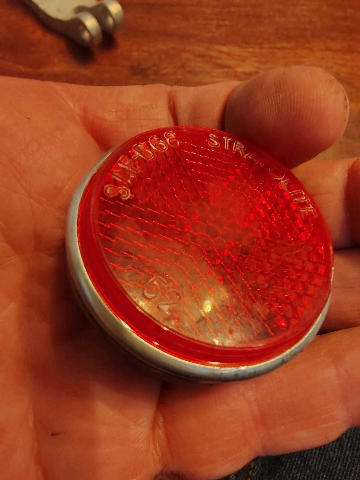 Vintage Gulco Reflector 375 USA Red Rear Fender Stratolite And Bezel