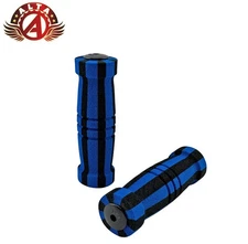ALTA Short Bicycle Grips 7/8" Handlebar 127mm BLK/Blue Foam Comfort Cruiser/BMX.