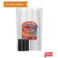 Disposable Hot Cups with Lids, Insulated Paper Coffee Cups for Tea, Cocoa and...