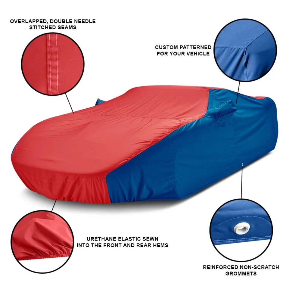 For Honda Pilot 03-08 Car Cover WeatherShield HP Two-Tone Bright Blue Custom Car - Изображение 4 из 4