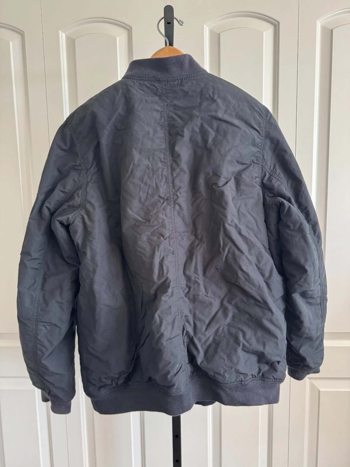 Gap Bomber Jacket, Dark Navy Blue, Size Large Tall Coat - product detail image 3