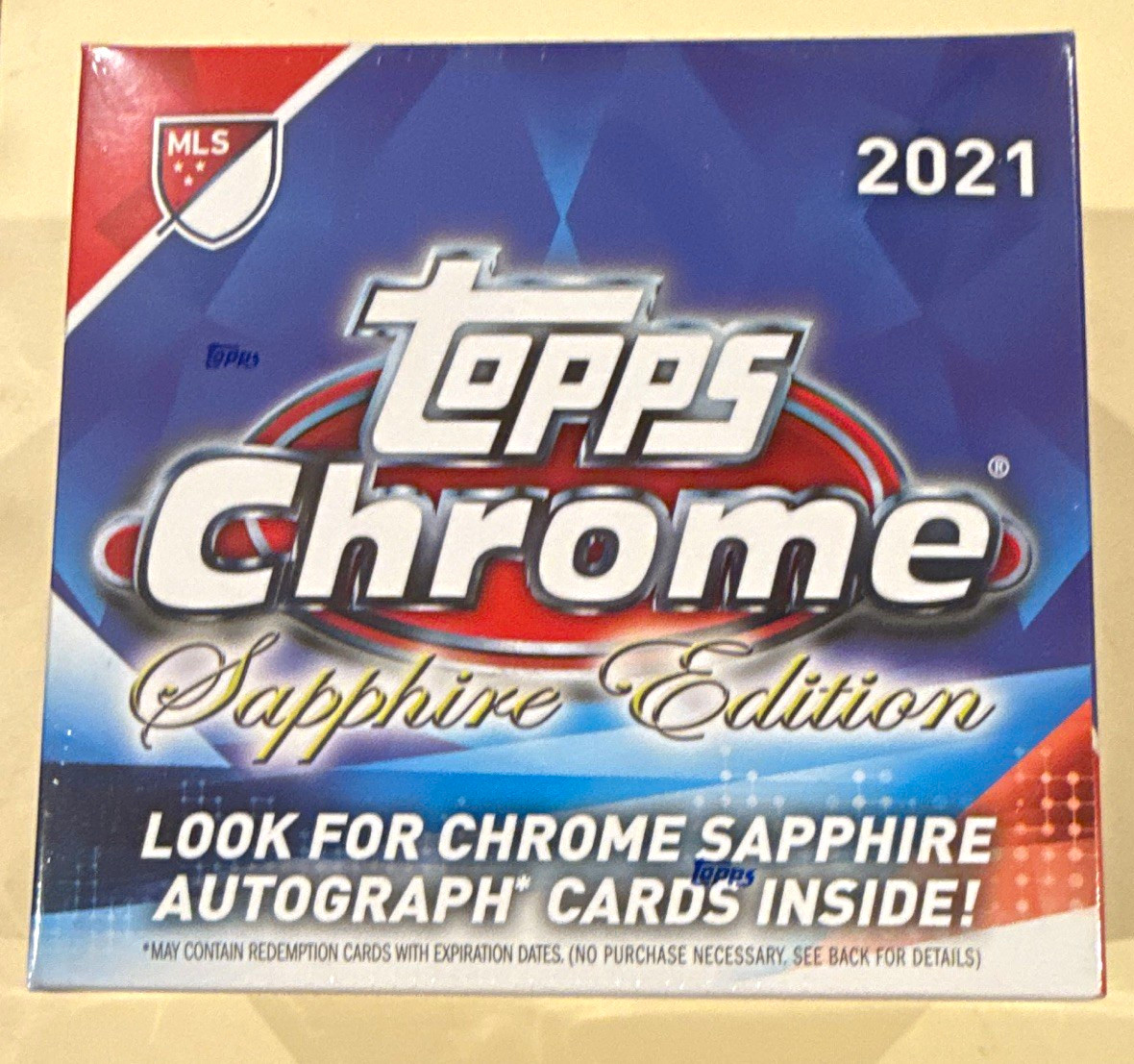 Topps 2021 Chrome MLS Sapphire Edition Sealed Hobby Box Soccer view 1