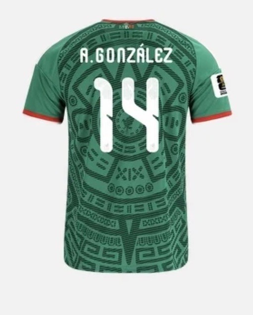 Hormiga Gonzalez #14 Mens Adidas Mexico Home WC Fan Jersey