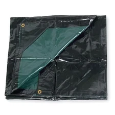 Standard Duty Tarp, 5 Ft 6 In X 7 Ft 6 In, 15 Mil, Black, Vinyl, 2Zj56