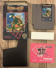 Commando (Nintendo NES, 1986) 5-Screw w/ Hangtab CIB Complete Tested Works
