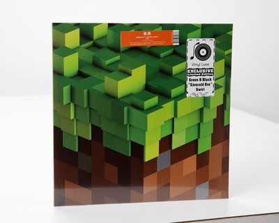 C418 - Minecraft Volume Alpha Green Black Emerald Ore Swirl Vinyl LE 1489/3000