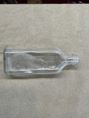 Vintage Mid Century Cowley's Original Rat Poison Embossed Empty Glass Bottle