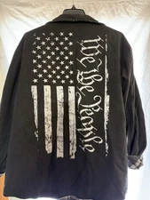 Men’s L - Howitzer Black/Gray Reversible Flannel Shirt Jacket We The People