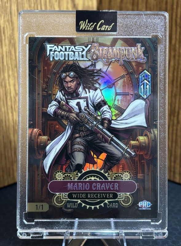 Mario Craver Auto True 1/1 Punks 2026 Wild Card Steampunk Fantasy Football
