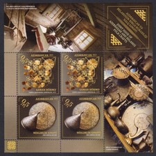 AZERBAIJAN - BELARUS JOINT ISSUE 2023  FOLK CRAFTS - MIN. SHEET - MINT NH