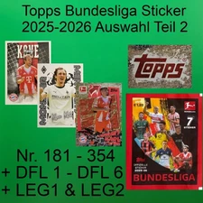 Topps Bundesliga 25/26 Sticker 2025/2026 - Einzelsticker Auswahl #181 bis #354
