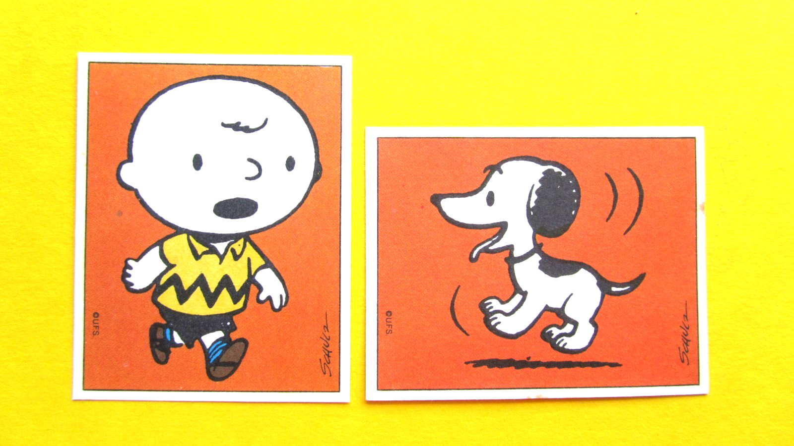 FIGURINE LINUS 1971 Peanuts #5 Snoopy - #1 Charlie Brown - SERIE RETROSPETTIVA.