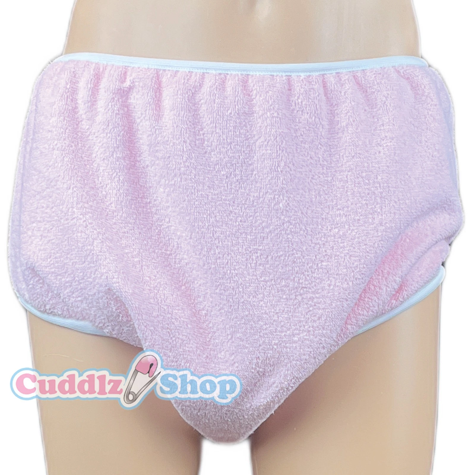 Pink Double Thickness Terry Towelling Adult Incontinence Brief Pants Washable