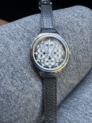 Brighton Ferrara Reversible black red band Watch $178 retail new battery