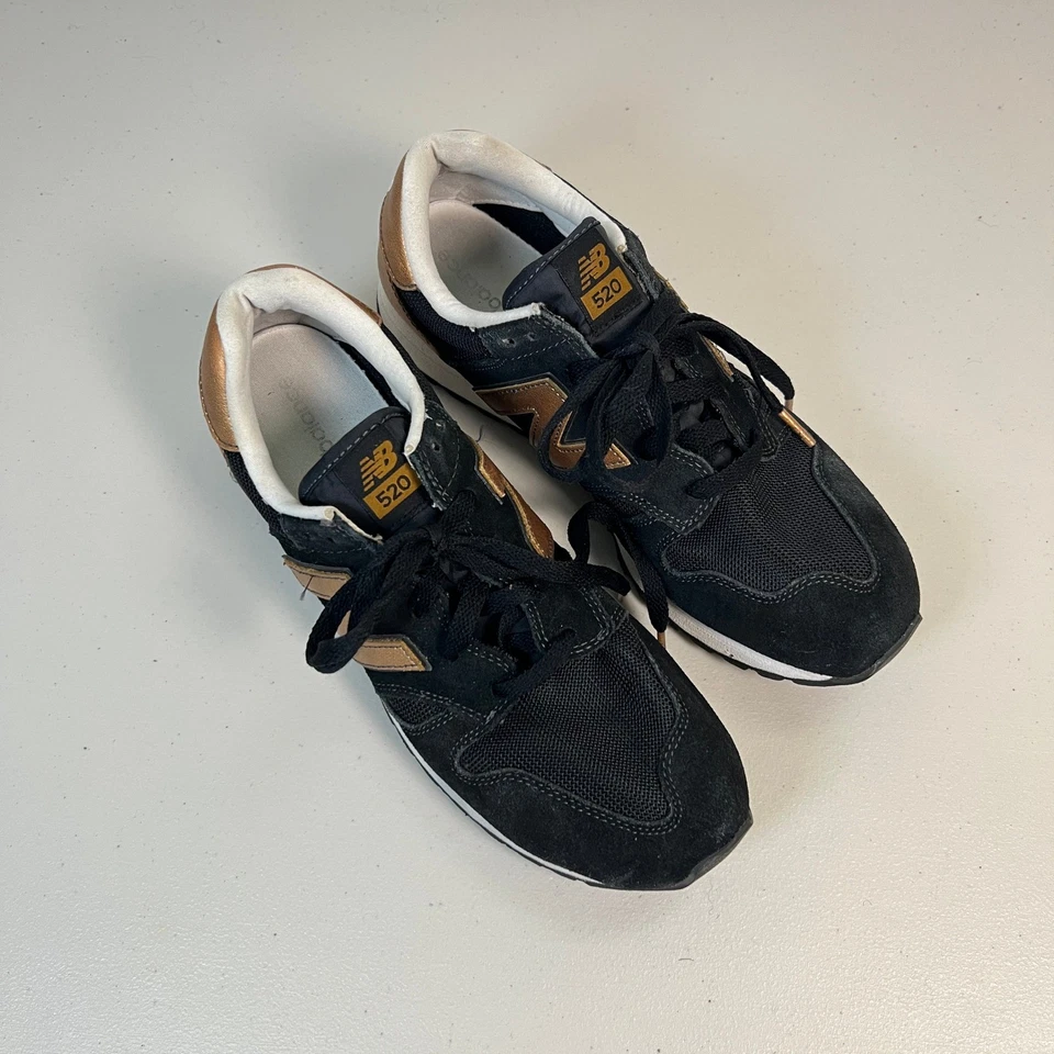 New Balance 520 运动鞋女式 10 码黑色青铜跑步鞋 — 第 3/4 张图片