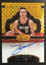 #6/10 Zach Collins 2017-18 Panini Select Rookie Signatures Gold Prizm Auto RC