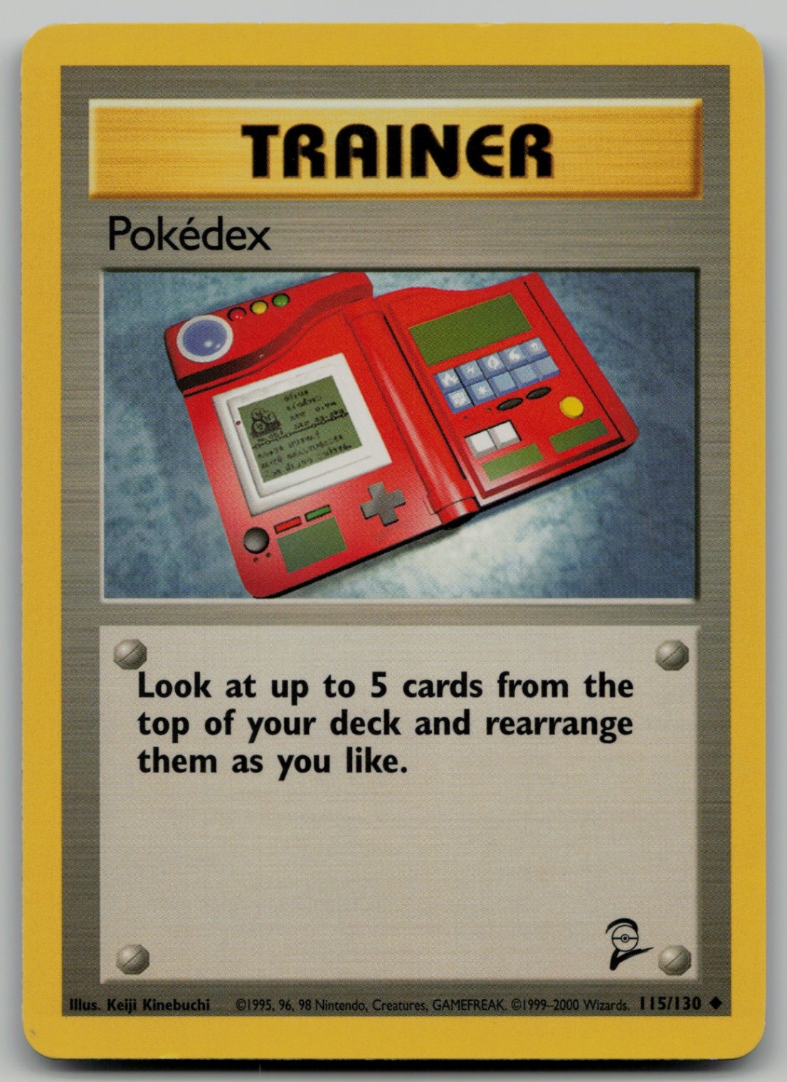 Pokedex Uncommon Base Set 2 115/130 NM