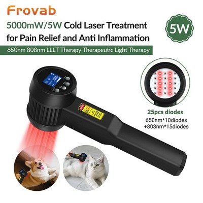Cold Laser Therapy Soft Laser Vet Therapy 5W Pain Relief Device Dogs/Cats/Horses