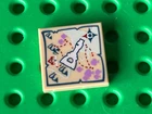 LEGO Tan Tile Tan Map Elves ref 3068pb0907 / Set 41071 41077 41074 41076 41073