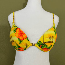 Vintage Venus Swimwear Retro Vibrant Women  s B Cup Bikini Top Brand Hawaiian USA