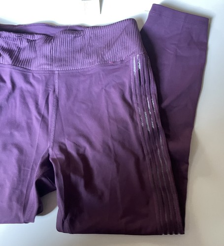 Victoria's Secret Pink Ultimate Stripe Trim Legging Phone Pocket Mauve LARGE New - Picture 6 of 11