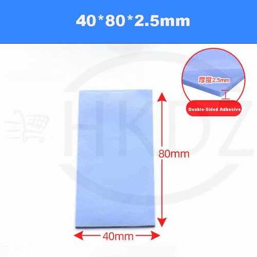 GPU CPU Wärmeleitpad Kühlkörper Kühlung Blaue Silikon ThermalPad Dicke 0.5mm-3mm - Bild 28 von 71
