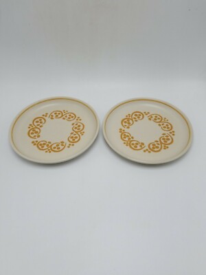 Denby ''English Brown'' Two (2) Bread Butter Plates - 6 3/4 Inch
