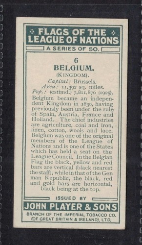 BBÉLGICA - 90 + Tarjeta de tabaco inglesa de antigüedad # 6 - Imagen 2 de 2