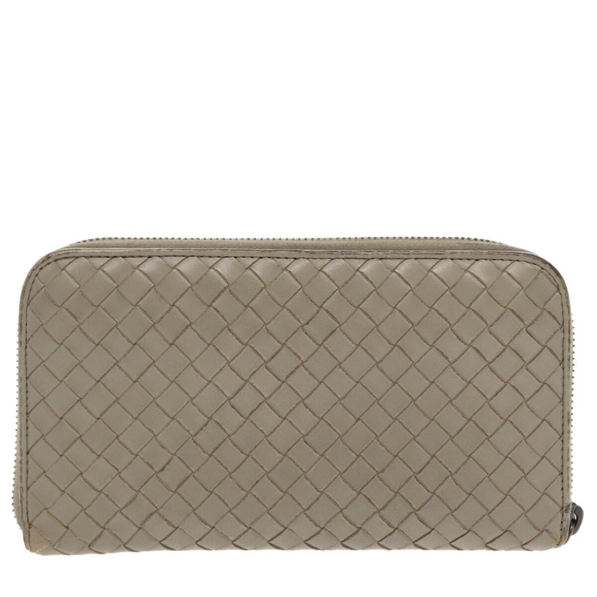 24PF new/BOTTEGA VENETA スモールレザーウォレット Wallet Gray BOTTEGA VENETA INTRECCIATO Long Wallet Leather Gray Auth