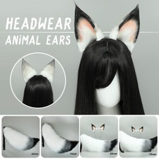 Furry Cat Fox Ears Headband Women Girls Animal Cosplay Party Costume Accessory