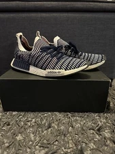 Adidas NMD R1 STLT Primeknit Navy Blue White Red Men’s Size 12 Sneakers D96821