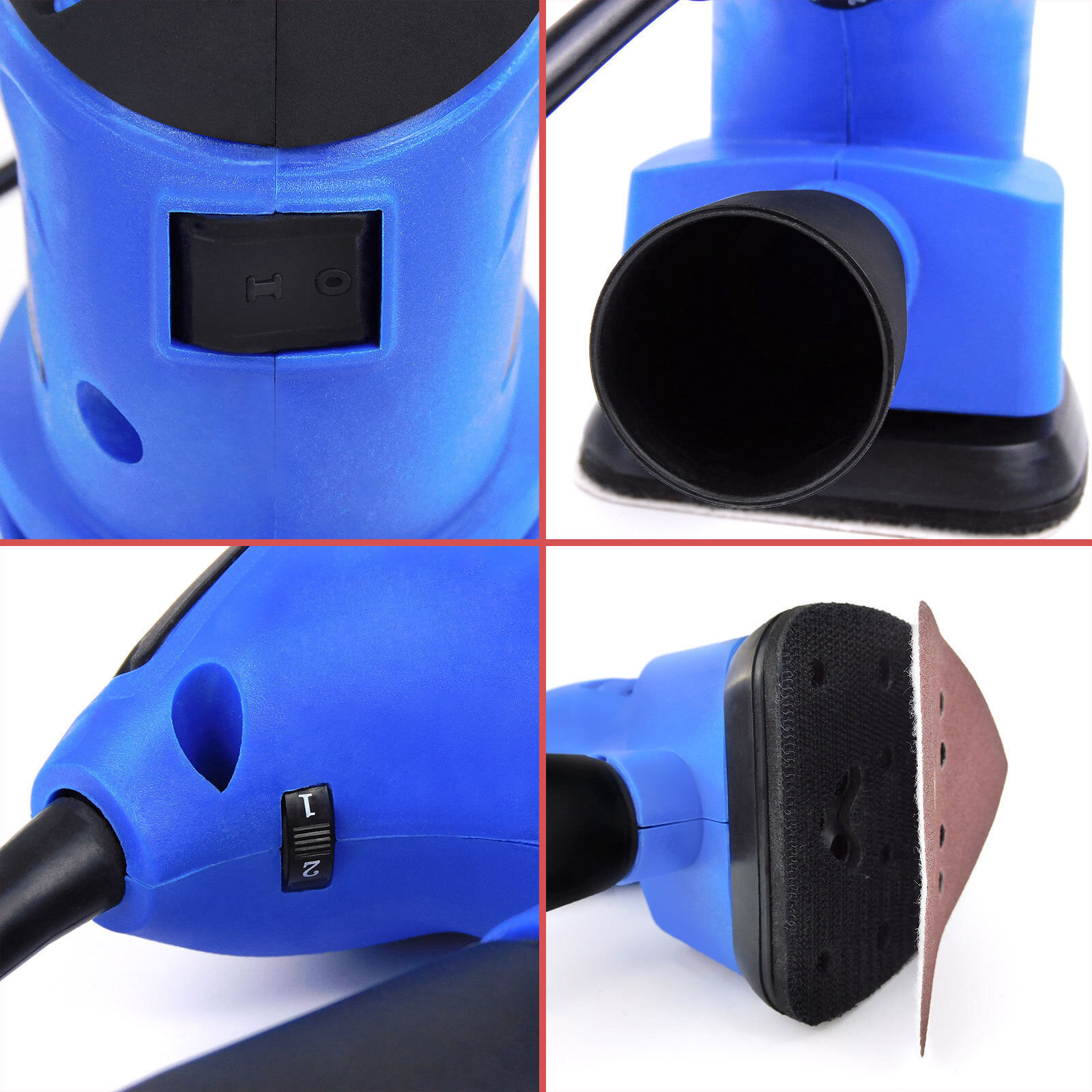 130w Electric Detail Mouse Sander Palm Grinding Sanding Machine+6 Sanding Sheets eBay