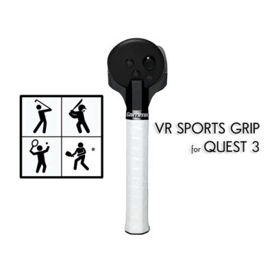VR Tennis Grip Adapter for Meta Quest 3s 3, Pro First Person