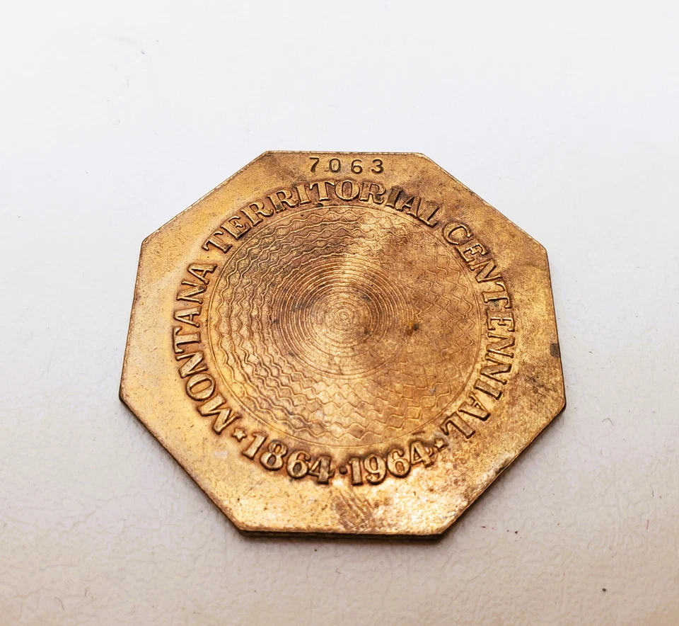 Moneda conmemorativa del centenario de Montana 1964 1851-53 diseño de Augustus Humbert $50 Foto 3 de 4