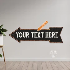 Personalized Arrow Sign Left Right This Way Sign Pointing Delivery 105170003001