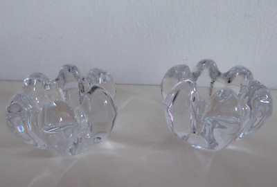 Vannes le Chatel massiv Kristallglas 2 Kerzenhalter